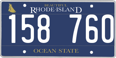 RI license plate 158760