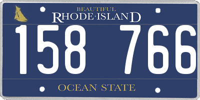 RI license plate 158766
