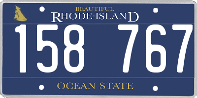 RI license plate 158767
