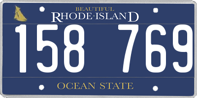 RI license plate 158769