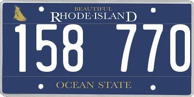 RI license plate 158770