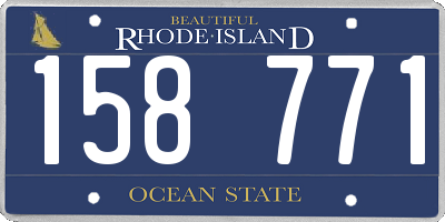 RI license plate 158771