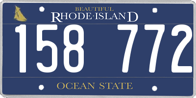 RI license plate 158772