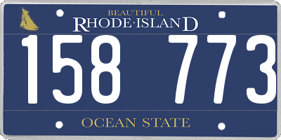 RI license plate 158773