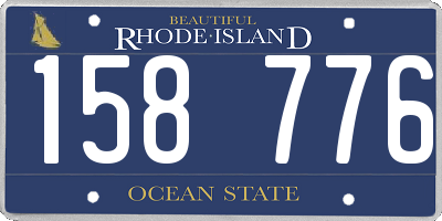 RI license plate 158776
