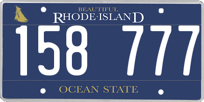 RI license plate 158777
