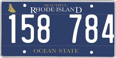 RI license plate 158784