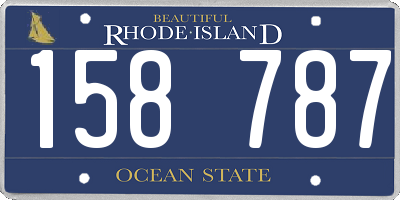 RI license plate 158787