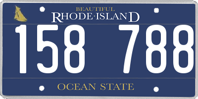 RI license plate 158788