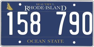 RI license plate 158790