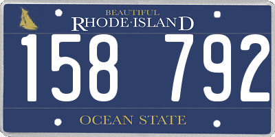 RI license plate 158792