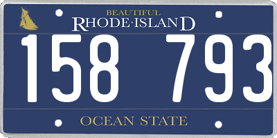 RI license plate 158793