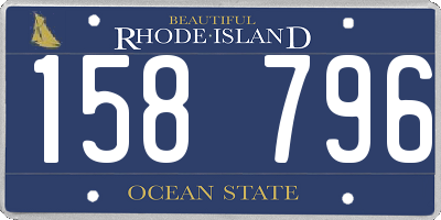 RI license plate 158796