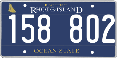 RI license plate 158802