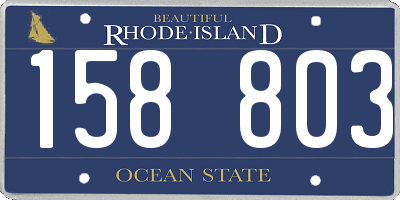 RI license plate 158803