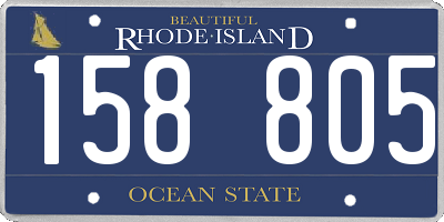 RI license plate 158805