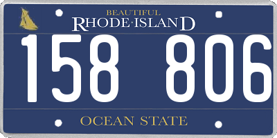 RI license plate 158806