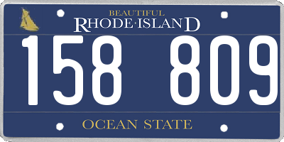 RI license plate 158809