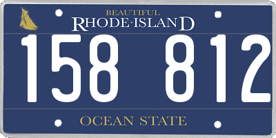 RI license plate 158812