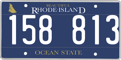 RI license plate 158813
