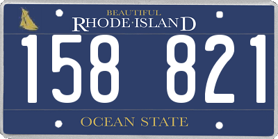 RI license plate 158821