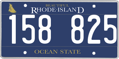 RI license plate 158825