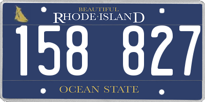 RI license plate 158827