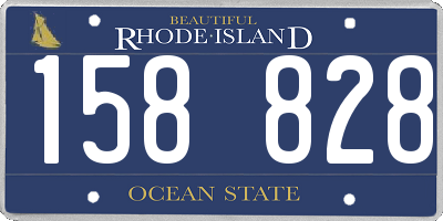 RI license plate 158828