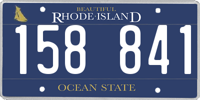 RI license plate 158841