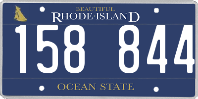 RI license plate 158844