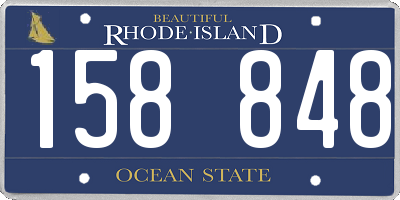 RI license plate 158848