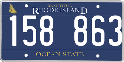 RI license plate 158863