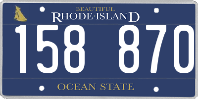 RI license plate 158870