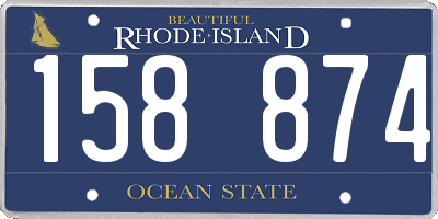 RI license plate 158874