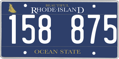 RI license plate 158875