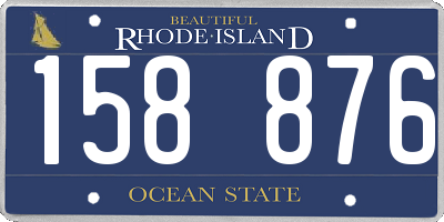RI license plate 158876