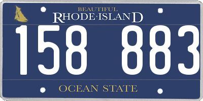 RI license plate 158883
