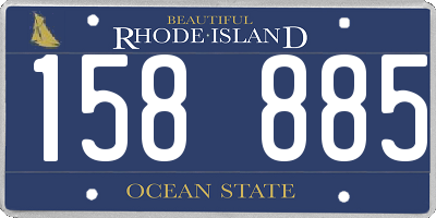 RI license plate 158885