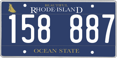 RI license plate 158887