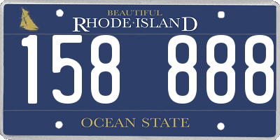 RI license plate 158888