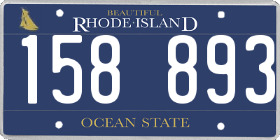 RI license plate 158893