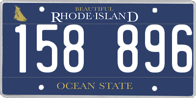 RI license plate 158896
