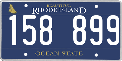 RI license plate 158899