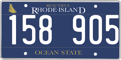 RI license plate 158905