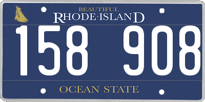 RI license plate 158908
