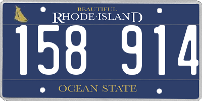 RI license plate 158914