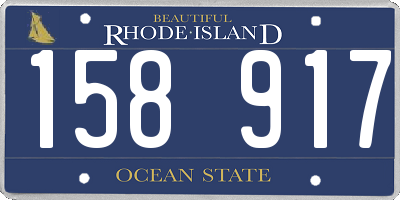 RI license plate 158917