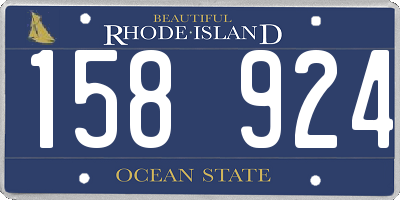 RI license plate 158924