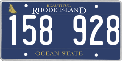 RI license plate 158928