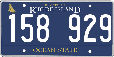 RI license plate 158929